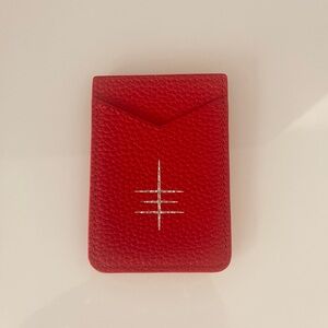 New Red Leather phone card holder wallet.